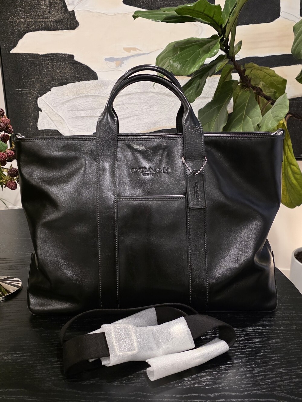 Coach Glazed Black Grayson Tote